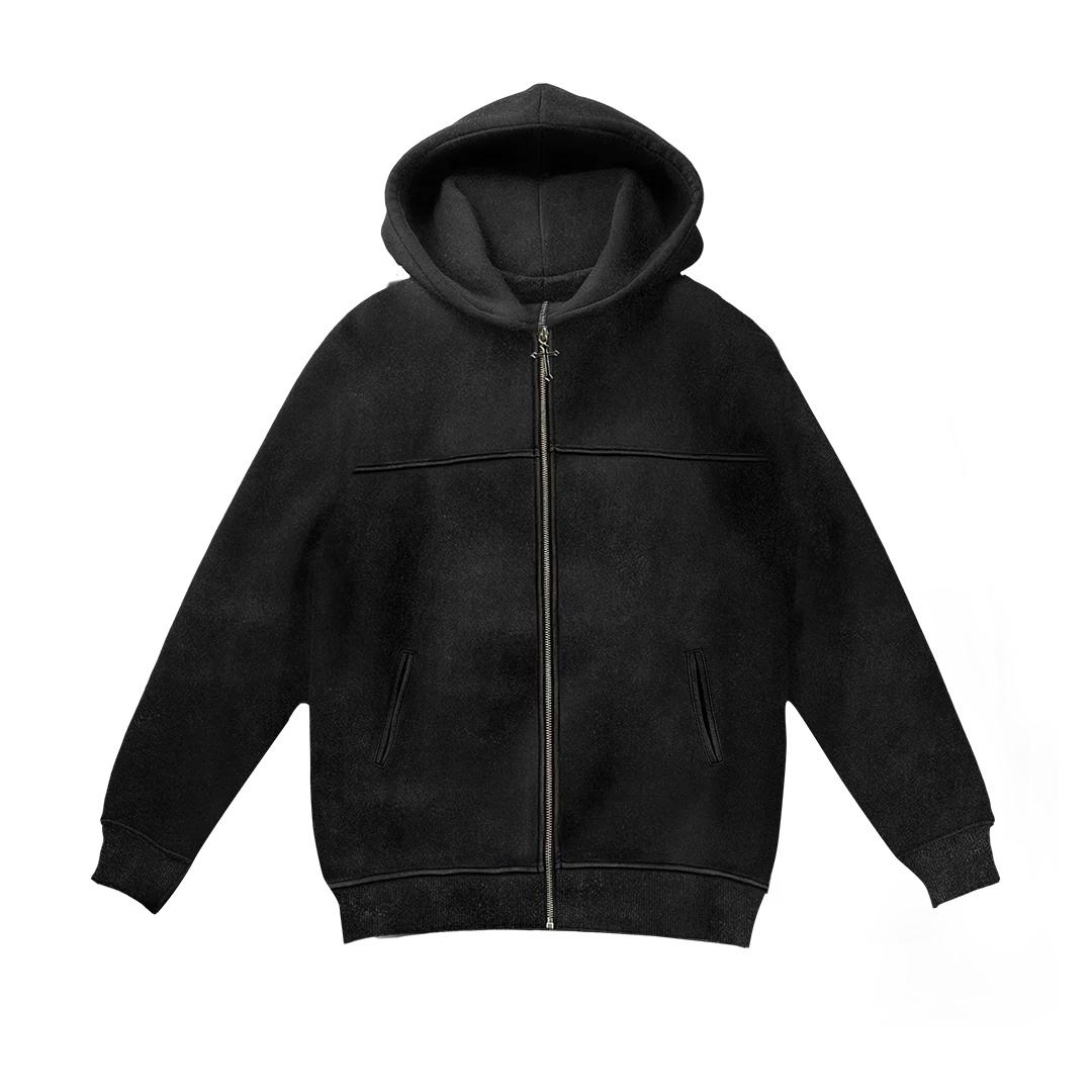 Archangel Michael Embroidery Zip Up Hoodie - Image 2
