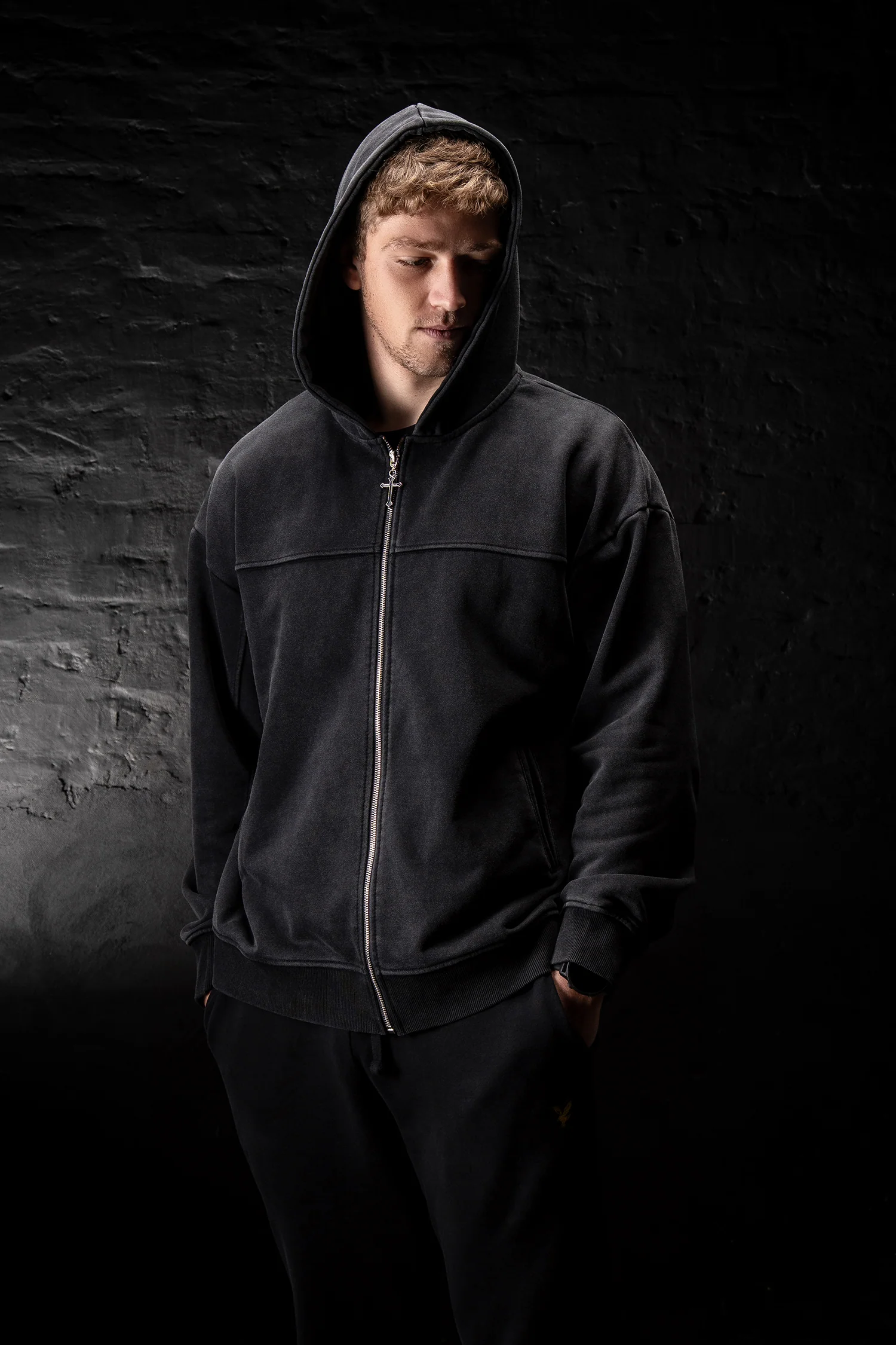 Archangel Michael Embroidery Zip Up Hoodie - Image 5