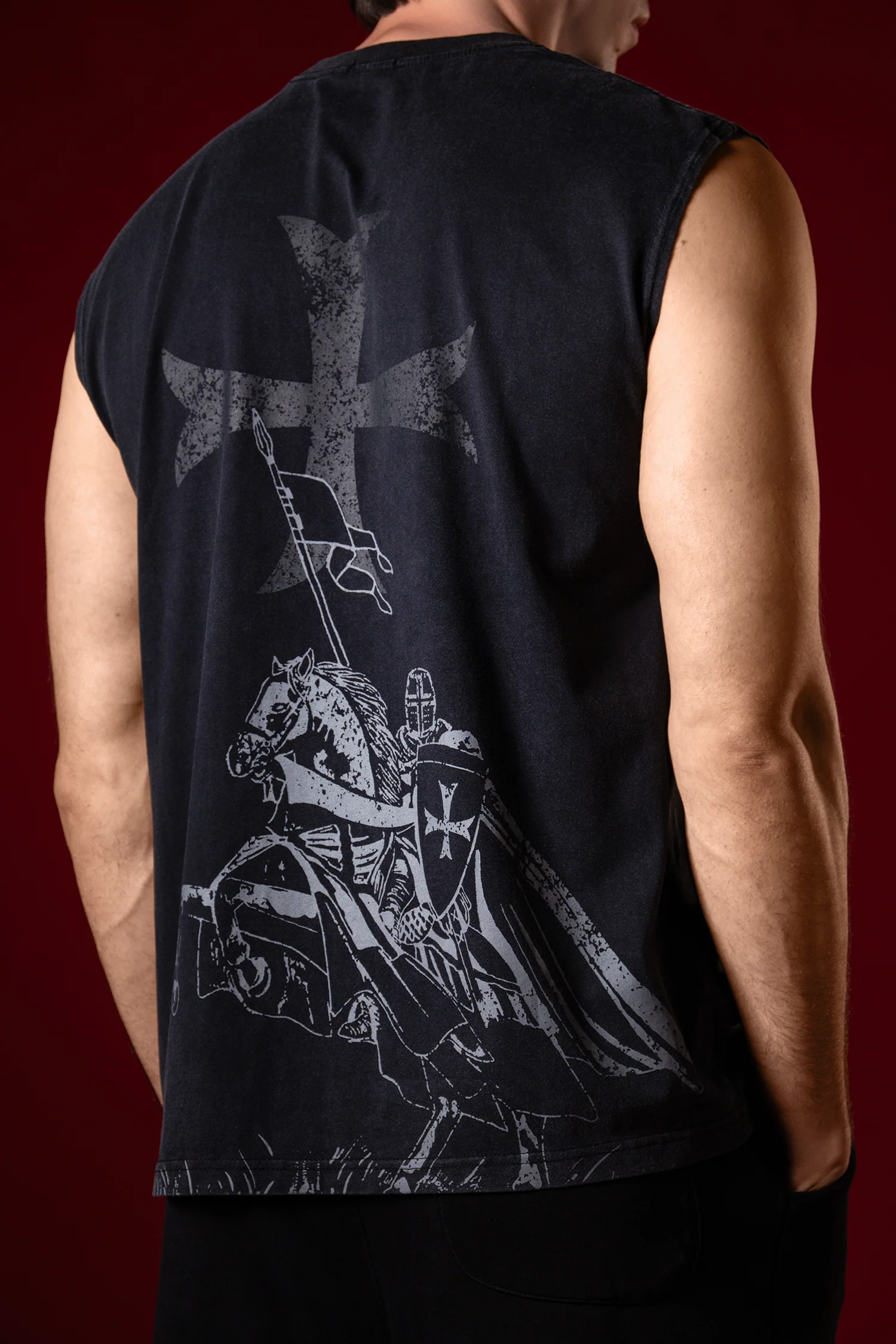 Vengeance Belongs to God Cut Off Tee - Image 3