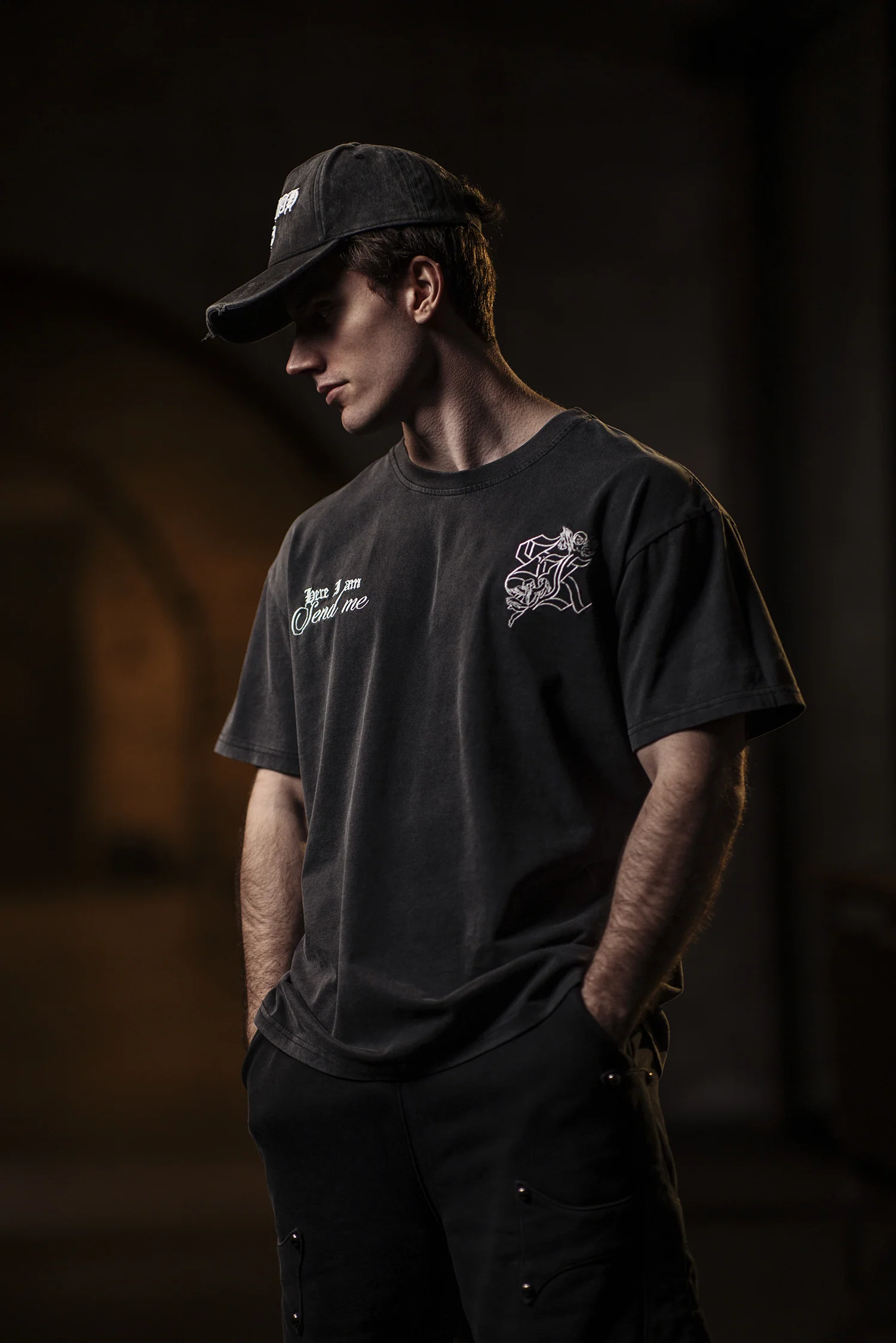 Isaiah 6:8 Embroidery T-Shirt - Image 4