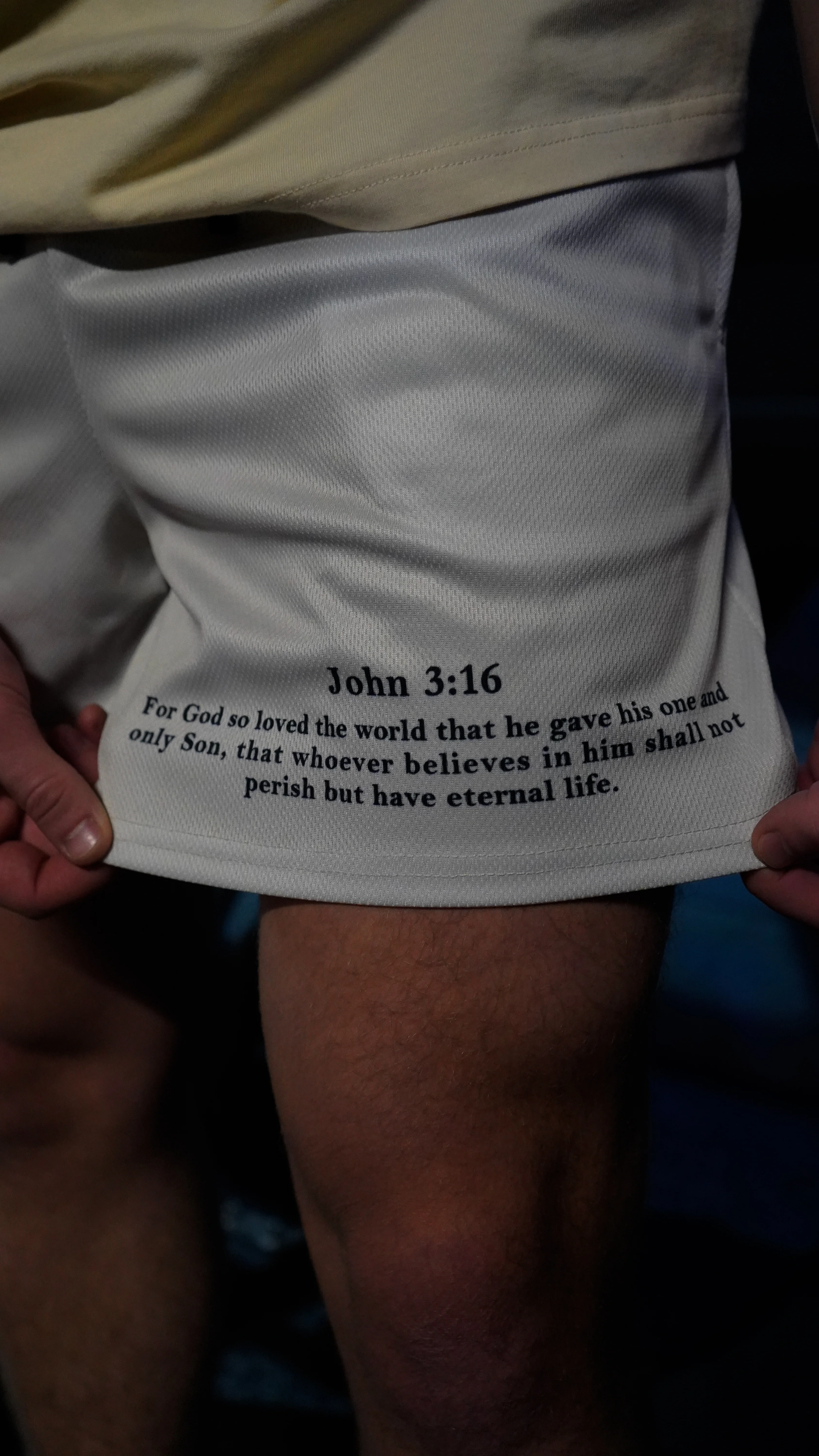 Jesus Crucified Mesh Shorts - Gray - Image 3