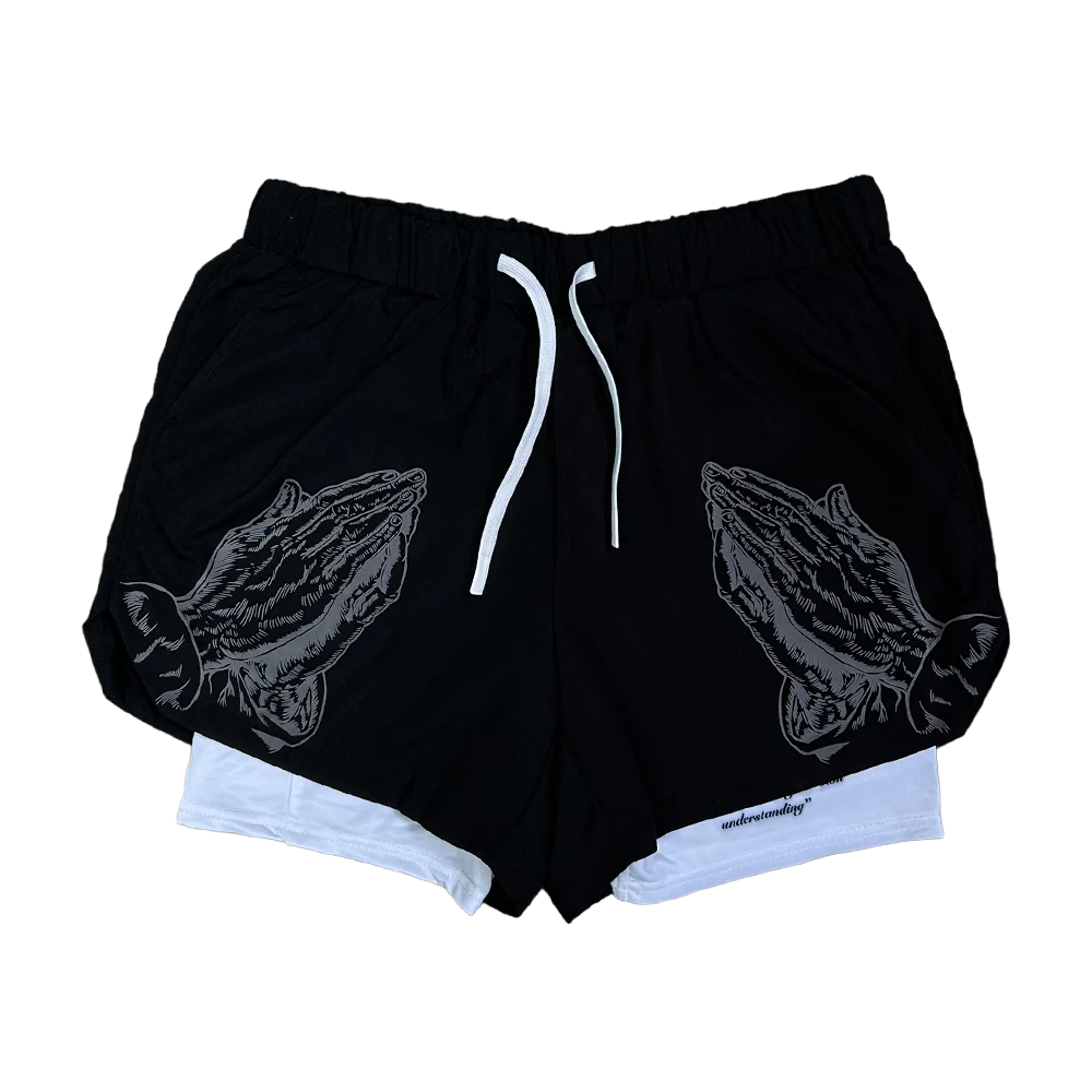Praying Hands Performance Shorts - Black