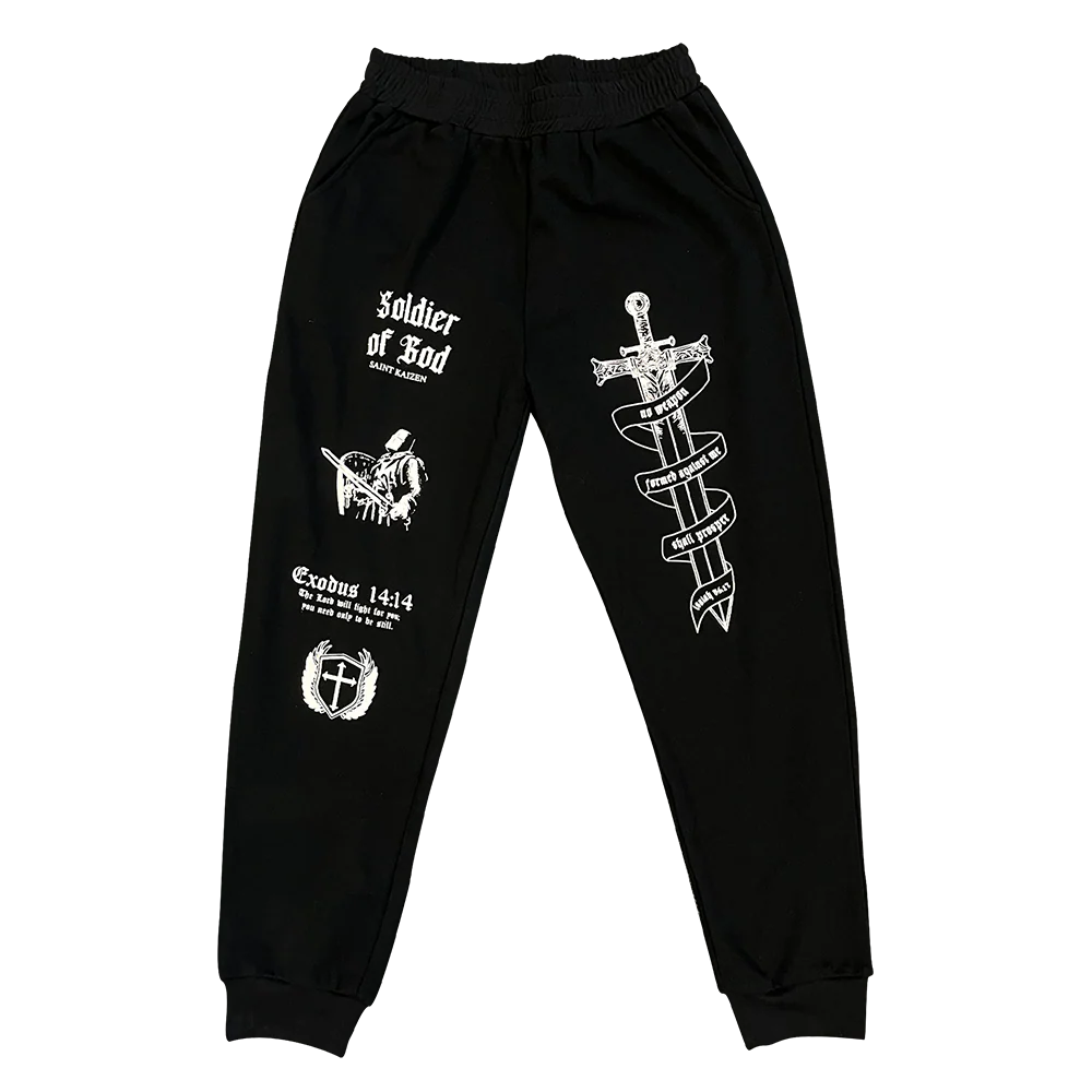 Soldier of God Joggers - Black