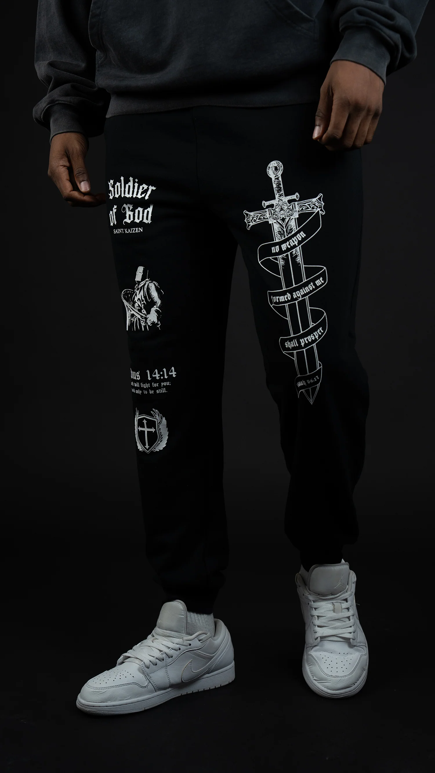 Soldier of God Joggers - Black - Image 2